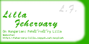 lilla fehervary business card